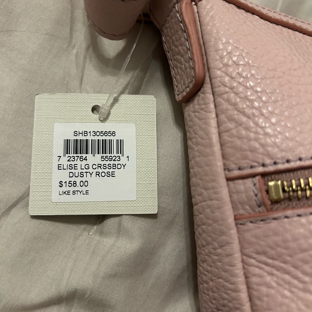 NWT Fossil Pebbled Leather Crossbody Bag in Light Pink - Picture 3 of 3